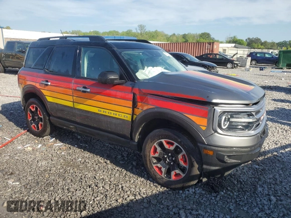 2024 Ford Bronco with VIN 3FMCR9K64RRE33001, listed as a Copart auction lot 52875415 with 18,804 mi miles and Salvage title. Bid and sale history available at DreamBid. Image 4.