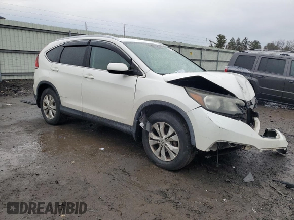 2012 Honda CR-V EX-L with VIN 5J6RM4H75CL051253, listed as a Copart auction lot 47204915 with 0 mi miles and Salvage Title. Bid and sale history available at carsss.com. Image 4.