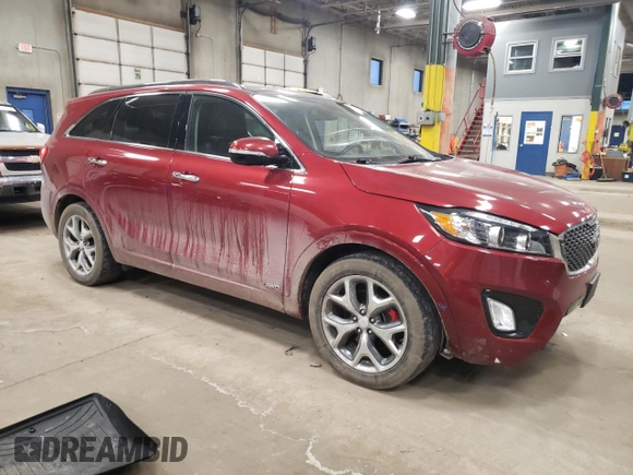 2018 Kia Sorento SX with VIN 5XYPKDA50JG418712, listed as a Copart auction lot 89107215 with 95,488 mi miles and Salvage Title. Bid and sale history available at carsss.com. Image 4.