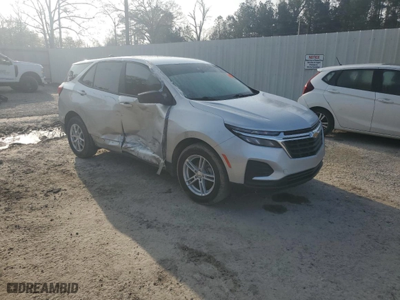 2022 Chevrolet Equinox LS with VIN 3GNAXHEV0NS110668, listed as a Copart auction lot 48134315 with 109,022 mi miles and Salvage Title. Bid and sale history available at carsss.com. Image 4.