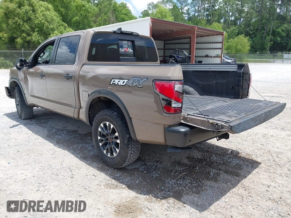 2023 Nissan Titan SV with VIN 1N6AA1ED0PN112536, listed as a IAAI auction lot 42311274 with 45,028 mi miles and . Bid and sale history available at DreamBid. Image 3.