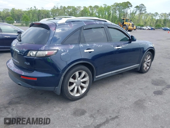 2007 Infiniti FX35 with VIN JNRAS08W77X208496, listed as a IAAI auction lot 42104796 with 165,267 mi miles. Bid and sale history available at carsss.com. Image 4.