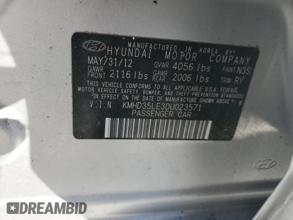 2013 Hyundai Elantra GT with VIN KMHD35LE3DU023571, listed as a Copart auction lot 79270474 with 63,265 mi miles and Clean Title. Bid and sale history available at carsss.com. Image 13.