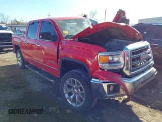 2015 GMC Sierra 1500 SLT with VIN 3GTU2VEC2FG185443, listed as a IAAI auction lot 40896587 with 76,648 mi miles and . Bid and sale history available at DreamBid. Image 1.