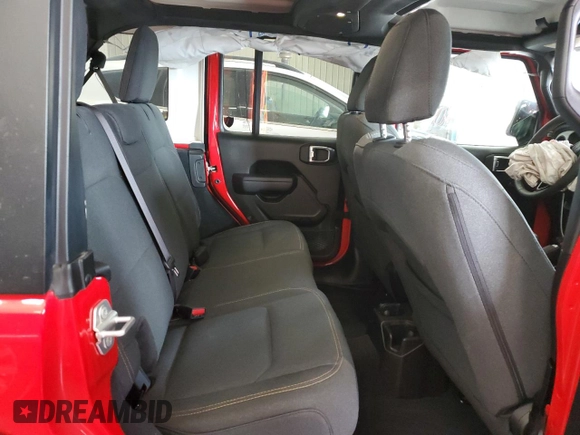 2024 Jeep Wrangler Sport S with VIN 1C4PJXDN5RW210582, listed as a Copart auction lot 47043845 with 18,593 mi miles and Salvage title. Bid and sale history available at DreamBid. Image 11.