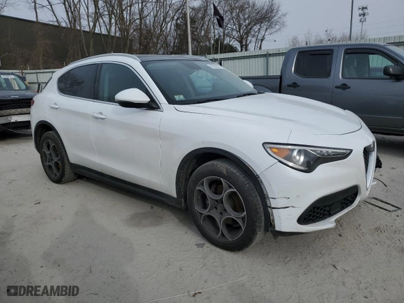 2018 Alfa Romeo Stelvio Ti with VIN ZASFAKBN8J7B87421, listed as a Copart auction lot 87905535 with 91,041 mi miles and Salvage Title. Bid and sale history available at carsss.com. Image 4.