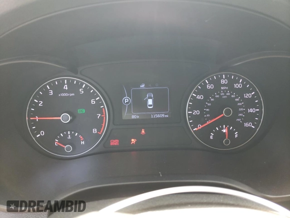 2017 Kia Optima LX with VIN 5XXGT4L30HG166368, listed as a Copart auction lot 61812185 with 115,609 mi miles and Salvage title. Bid and sale history available at DreamBid. Image 9.