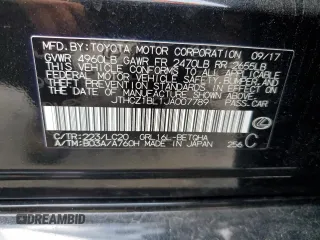 2018 Lexus GS with VIN JTHCZ1BL1JA007789, listed as a Copart auction lot 52161195 with 63,808 mi miles and Salvage Title. Bid and sale history available at carsss.com. Image 12.