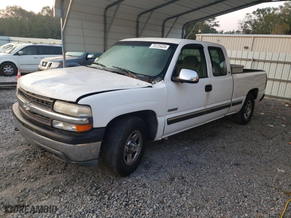 1999 Chevrolet Silverado 1500 LS with VIN 2GCEC19W7X1129071, listed as a Copart auction lot 75125424 with 305,381 mi miles and Salvage Title. Bid and sale history available at carsss.com. Image 1.