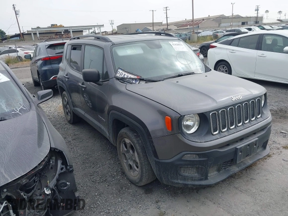 2017 Jeep Renegade Sport with VIN ZACCJAAB0HPE75735, listed as a IAAI auction lot 42420911 with 57,420 mi miles and . Bid and sale history available at DreamBid. Image 1.