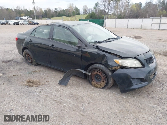 2009 Toyota Corolla with VIN 1NXBU40E69Z027673, listed as a IAAI auction lot 41882106 with 168,313 mi miles. Bid and sale history available at carsss.com. Image 1.