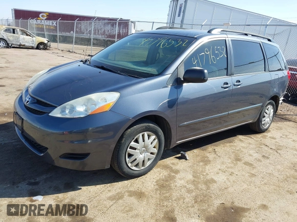 2009 Toyota Sienna CE with VIN 5TDZK23CX9S225555, listed as a IAAI auction lot 41796532 with 153,325 mi miles and . Bid and sale history available at DreamBid. Image 2.