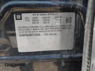 2014 Buick LaCrosse Premium II with VIN 1G4GF5G38EF175333, listed as a IAAI auction lot 42104125 with 167,234 mi miles. Bid and sale history available at carsss.com. Image 9.