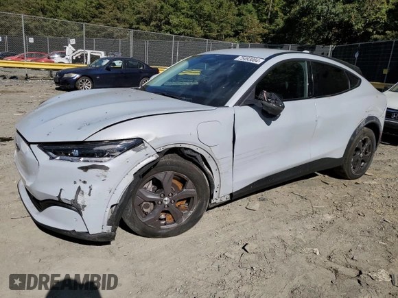 2022 Ford Mustang Mach-E Select z VIN 3FMTK1RM2NMA14114, wystawiony jako Copart lot #75493084 z przebiegiem 25 288 mil mil oraz Szkoda całkowita • Salvage title. Historia ofert i sprzedaży dostępna na DreamBid. Obrazek 1.