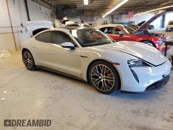 2021 Porsche Taycan 4S z VIN WP0AB2Y1XMSA45936, wystawiony jako Copart lot #76283414 z przebiegiem Nie podano mil oraz Szkoda całkowita • Salvage title. Historia ofert i sprzedaży dostępna na DreamBid. Obrazek 4.