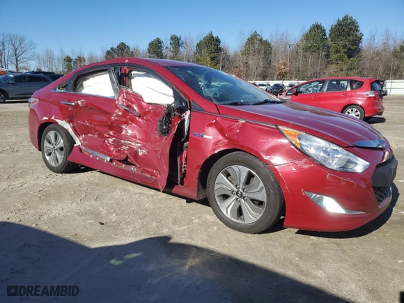 2014 Hyundai Sonata Hybrid Limited with VIN KMHEC4A42EA109448, listed as a Copart auction lot 87617125 with 106,619 mi miles and Clean Title. Bid and sale history available at carsss.com. Image 4.
