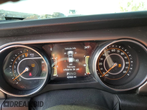 2021 Jeep Gladiator Sport S z VIN 1C6HJTAGXML512387, wystawiony jako Copart lot #50200465 z przebiegiem 42 466 mil mil oraz Szkoda całkowita • Salvage title. Historia ofert i sprzedaży dostępna na DreamBid. Obrazek 9.