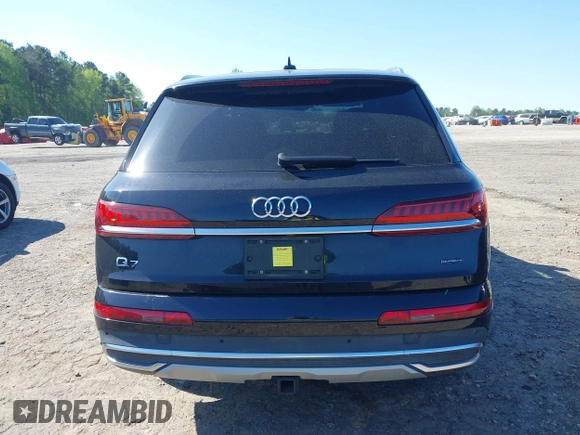 2021 Audi Q7 Premium Plus with VIN WA1LXAF71MD037845, listed as a IAAI auction lot 41987970 with 51,489 mi miles and . Bid and sale history available at DreamBid. Image 16.