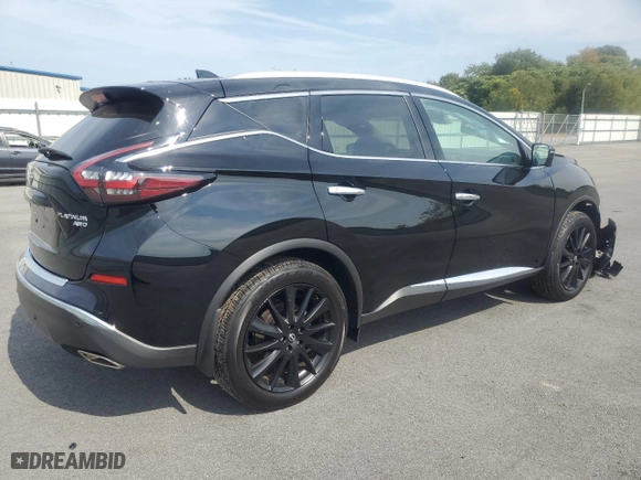 2024 Nissan Murano Platinum with VIN 5N1AZ2DS9RC100865, listed as a Copart auction lot 71658714 with 10,130 mi miles and Salvage Title. Bid and sale history available at carsss.com. Image 3.