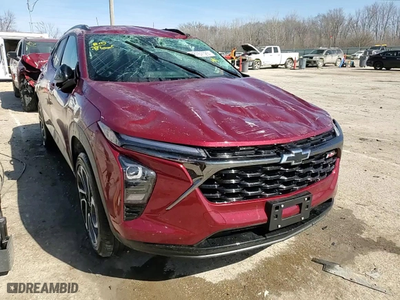 2025 Chevrolet Trax 2RS with VIN KL77LJEP8SC037023, listed as a Copart auction lot 48767125 with 0 mi miles and Salvage Title. Bid and sale history available at carsss.com. Image 14.