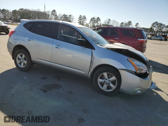 2010 Nissan Rogue S with VIN JN8AS5MT1AW020924, listed as a Copart auction lot 48621575 with 135,060 mi miles and Salvage Title. Bid and sale history available at DreamBid. Image 4.