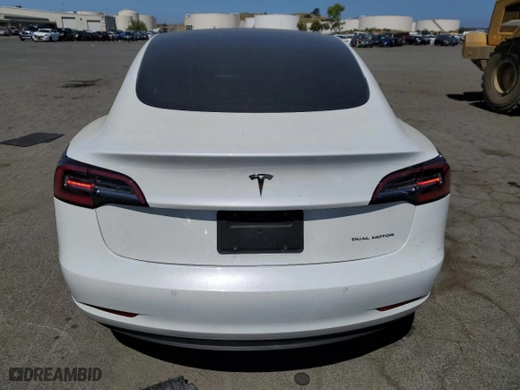 2022 Tesla Model 3 Long Range with VIN 5YJ3E1EB9NF179033, listed as a Copart auction lot 58272654 with 25,314 mi miles and Salvage Title. Bid and sale history available at carsss.com. Image 6.