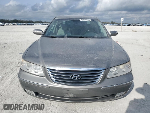 2009 Hyundai Azera Limited with VIN KMHFC46FX9A373084, listed as a Copart auction lot 45532865 with 107,592 mi miles and Salvage title. Bid and sale history available at DreamBid. Image 5.