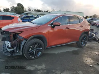 2022 Lexus NX with VIN JTJHKCFZ7N2008187, listed as a Copart auction lot 87308334 with 24,378 mi miles and Salvage Title. Bid and sale history available at carsss.com. Image 1.