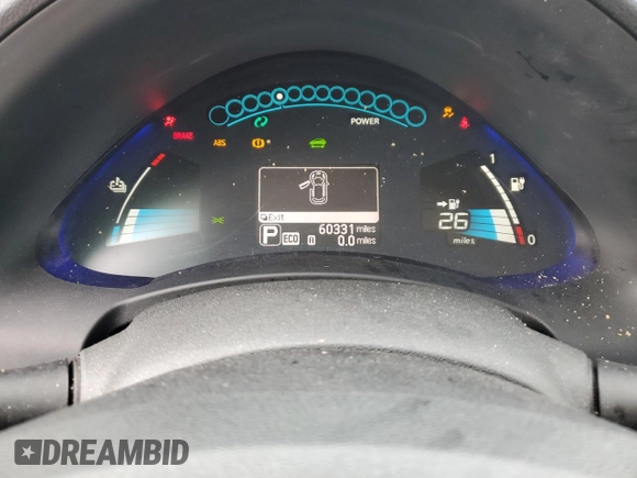 2015 Nissan LEAF SV with VIN 1N4AZ0CPXFC304470, listed as a Copart auction lot 70334702 with 60,331 mi miles. Bid and sale history available at carsss.com. Image 9.