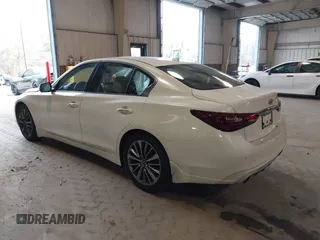 2021 Infiniti Q50 Luxe with VIN JN1EV7BP5MM706912, listed as a IAAI auction lot 41419631 with 40,233 mi miles and . Bid and sale history available at carsss.com. Image 3.