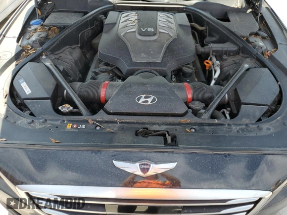 2015 Hyundai Genesis 5.0L with VIN KMHGN4JFXFU067518, listed as a Copart auction lot 75999994 with 0 mi miles and Non Repairable. Bid and sale history available at carsss.com. Image 11.
