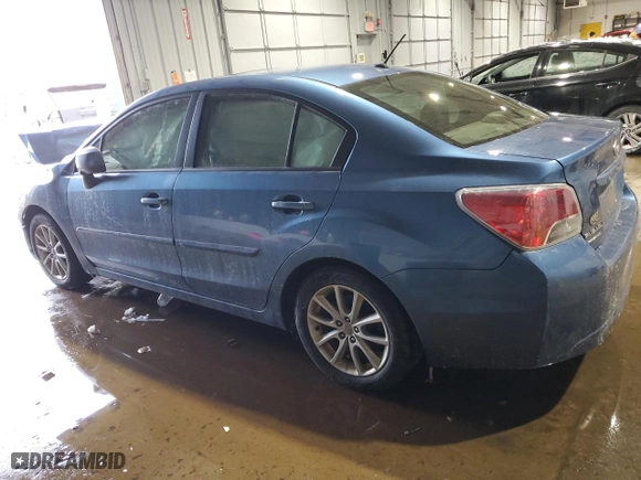 2014 Subaru Impreza Sedan Premium with VIN JF1GJAC63EH025961, listed as a Copart auction lot 44729225 with 0 mi miles and Salvage Title. Bid and sale history available at carsss.com. Image 2.
