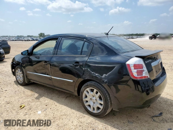 2012 Nissan Sentra 2.0 with VIN 3N1AB6AP0CL605675, listed as a Copart auction lot 60376875 with 180,938 mi miles and Salvage title. Bid and sale history available at DreamBid. Image 2.