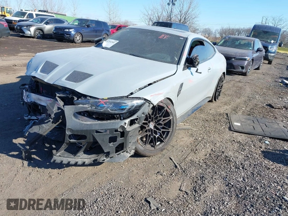 2022 BMW M4 Competition xDrive with VIN WBS43AZ02NCK30252, listed as a IAAI auction lot 41292302 with 44,704 mi miles. Bid and sale history available at carsss.com. Image 20.