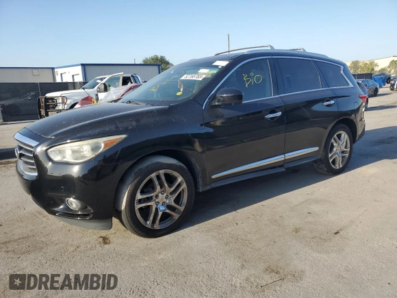2013 Infiniti JX35 with VIN 5N1AL0MN8DC337730, listed as a Copart auction lot 52768785 with 146,067 mi miles and Clean Title. Bid and sale history available at carsss.com. Image 1.