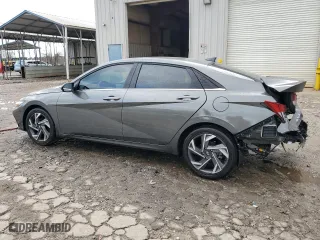 2025 Hyundai Elantra Hybrid Limited with VIN KMHLN4DJ7SU121091, listed as a Copart auction lot 89083815 with 1,454 mi miles and Salvage Title. Bid and sale history available at carsss.com. Image 2.