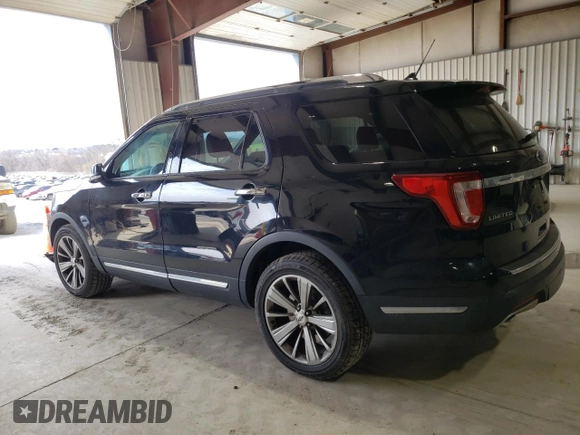 2018 Ford Explorer Limited z VIN 1FM5K8F8XJGB15947, wystawiony jako Copart lot #50683785 z przebiegiem 119 087 mil mil oraz Szkoda całkowita • Salvage title. Historia ofert i sprzedaży dostępna na DreamBid. Obrazek 2.