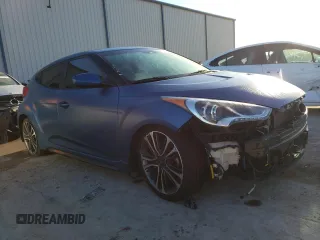 2016 Hyundai Veloster Turbo with VIN KMHTC6AE4GU256240, listed as a Copart auction lot 45146283 with 45,487 mi miles. Bid and sale history available at carsss.com. Image 4.