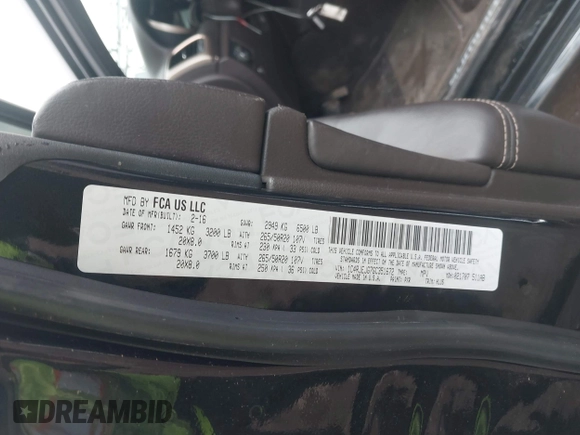 2016 Jeep Grand Cherokee Summit с VIN 1C4RJEJG7GC351672, выставлен на аукционе IAAI как лот 40938222 с пробегом 69 706 миль миль и . История ставок и продаж доступна на DreamBid. Изображение 9.