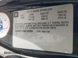 2008 Cadillac DTS 1SC with VIN 1G6KD57Y08U184384, listed as a IAAI auction lot 41974882 with 158,372 mi miles and . Bid and sale history available at carsss.com. Image 9.