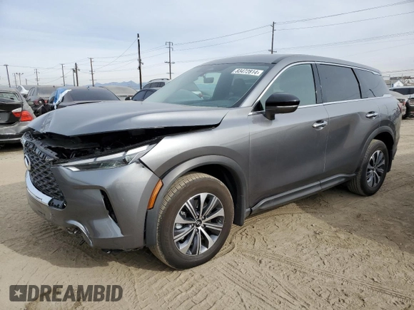 2024 Infiniti QX60 Pure with VIN 5N1DL1ESXRC345410, listed as a Copart auction lot 46546305 with 3,754 mi miles and Salvage title. Bid and sale history available at DreamBid. Image 1.