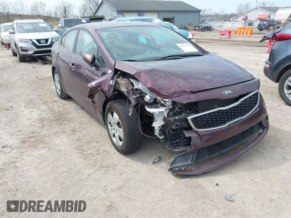 2017 Kia Forte LX with VIN 3KPFK4A76HE044840, listed as a IAAI auction lot 42057976 with 64,191 mi miles. Bid and sale history available at carsss.com. Image 1.