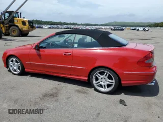 2008 Mercedes-Benz CLK 5.5L with VIN WDBTK72F28T091833, listed as a Copart auction lot 66674544 with 58,699 mi miles and Non Repairable. Bid and sale history available at carsss.com. Image 2.