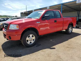 2007 Ford F-150 STX with VIN 1FTRX14W37KC82110, listed as a Copart auction lot 63118795 with 142,608 mi miles and Salvage title. Bid and sale history available at DreamBid. Image 1.
