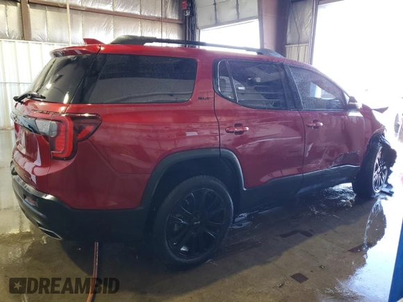 2023 GMC Acadia SLT with VIN 1GKKNUL44PZ123567, listed as a Copart auction lot 46198215 with 27,649 mi miles and Salvage Title. Bid and sale history available at DreamBid. Image 3.
