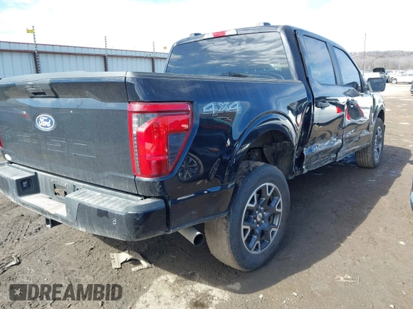 2024 Ford F-150 STX with VIN 1FTEW2LP4RKE73748, listed as a IAAI auction lot 41604796 with 9,609 mi miles and . Bid and sale history available at carsss.com. Image 4.