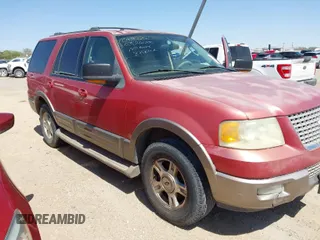 2003 Ford Expedition Eddie Bauer with VIN 1FMPU17L03LC48563, listed as a IAAI auction lot 41904533 with 1 mi miles. Bid and sale history available at carsss.com. Image 1.