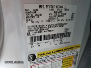 2017 Ford Expedition Limited z VIN 1FMJU1KT4HEA08201, wystawiony jako Copart lot #62780925 z przebiegiem 107 292 mil mil oraz Szkoda całkowita • Salvage title. Historia ofert i sprzedaży dostępna na DreamBid. Obrazek 13.