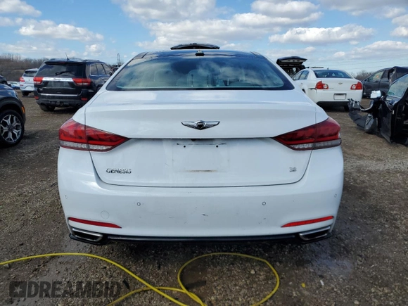 2015 Hyundai Genesis 3.8L with VIN KMHGN4JE2FU100373, listed as a Copart auction lot 50144325 with 89,547 mi miles and Salvage Title. Bid and sale history available at carsss.com. Image 6.
