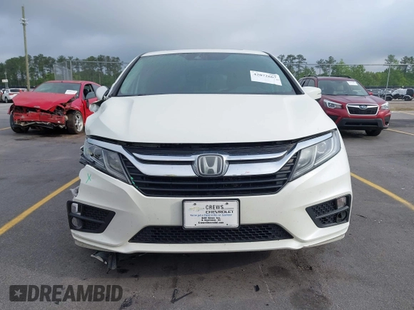 2019 Honda Odyssey EX-L with VIN 5FNRL6H70KB083596, listed as a IAAI auction lot 42072667 with 153,087 mi miles and . Bid and sale history available at DreamBid. Image 12.